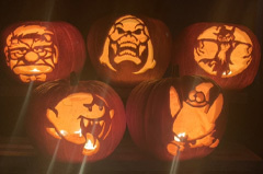 富士市英会話スクール、プライム英会話の2021年のパンプキンカーヴィング