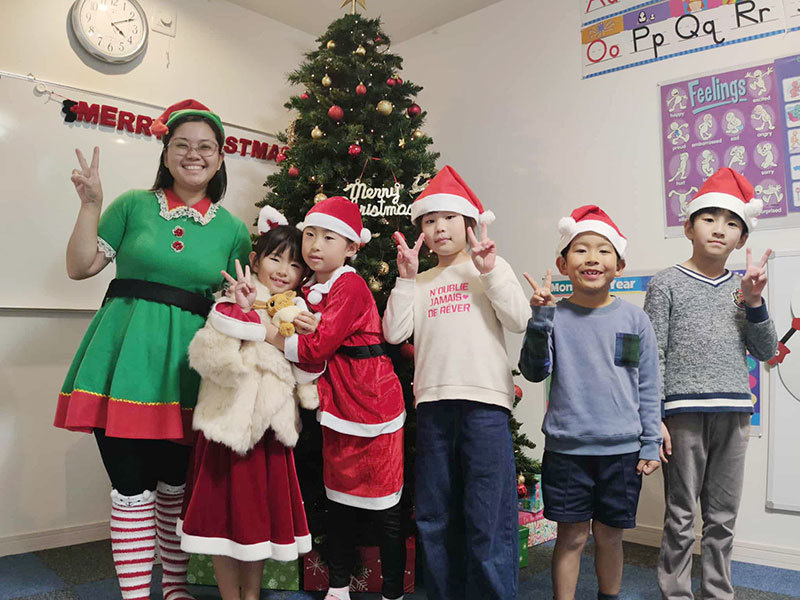 富士市英会話スクール、プライム英会話の2024年のクリスマス・英会話レッスンの画像